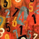 A colourful painting of numbers