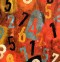 A colourful painting of numbers