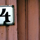 A number 4 house sign