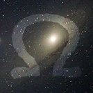 The Andromeda Galaxy with the letter omega