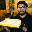 Ali Imdad with some cake