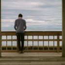 Man looking out at the sea