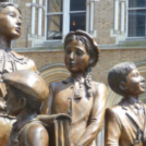 Kindertransport – the Arrival, bronze sculpture by Frank Meisler in the forecourt of Liverpool Street station in London, where many of the Kindertransport children arrived.